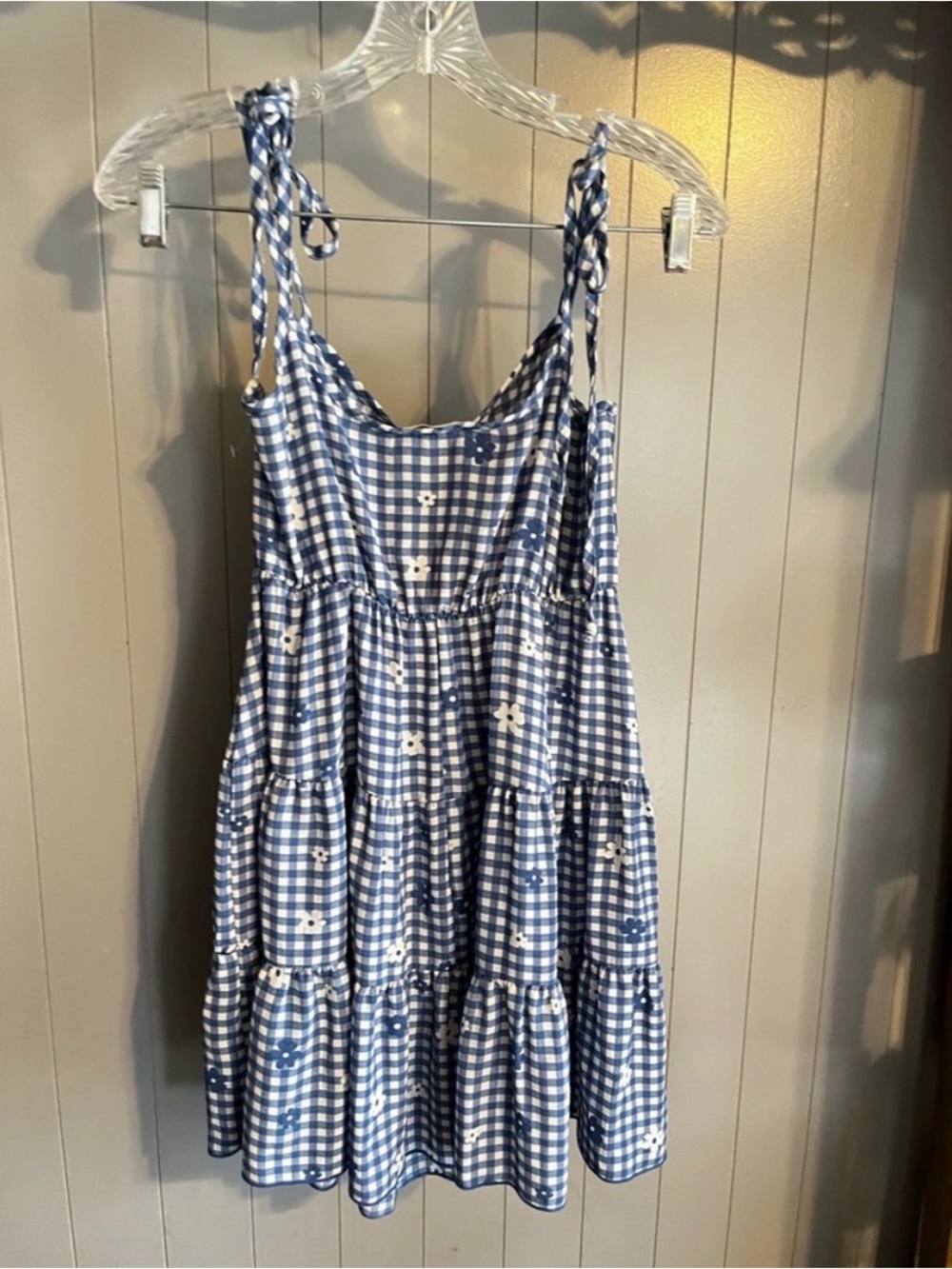 Altard state gingham tiered dress